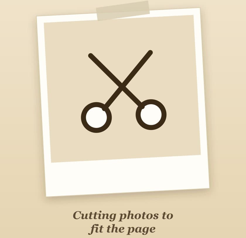 Illustration: cutting photos to fit the page